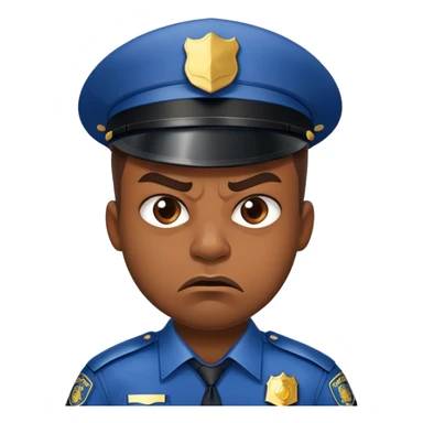 Angry police man sticker