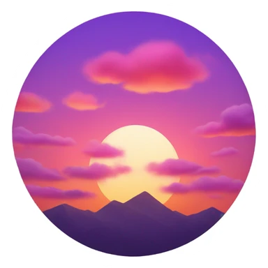 Sunset sticker