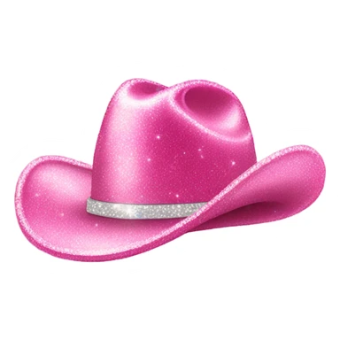 pink sparkly cowboy hat sticker