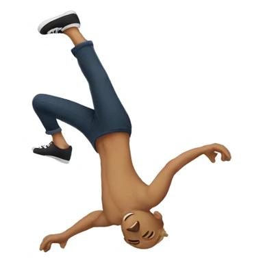 A guy doing a backflip sticker