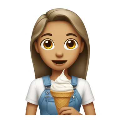 girl with ice cream sticker