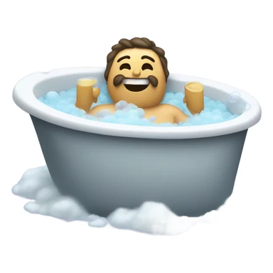 Man having bath  sticker