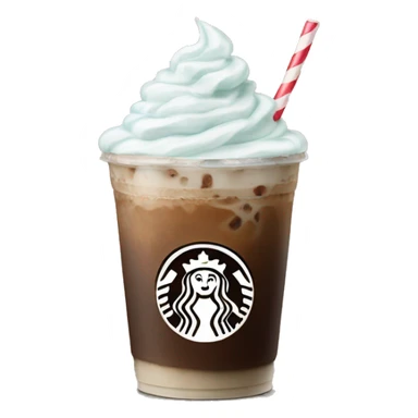 Iced peppermint mocha coffee sticker