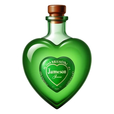 Heart with bottles of Jameson sticker
