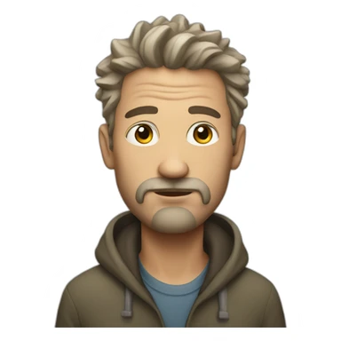 homeless white man sticker