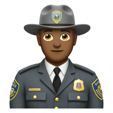 Washington state trooper bald with campaign hat sticker