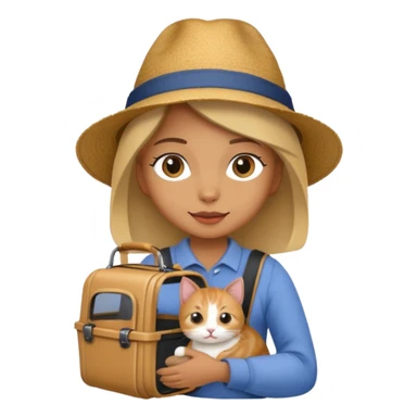 Walker witj cat in carrier, Pet Walkers. sticker