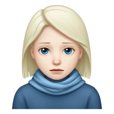 Cold face emoji sticker