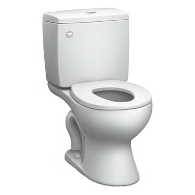 Toilet with a head sticking out sticker