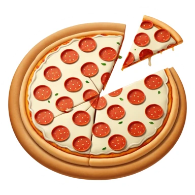 Pizza hình tròn sticker