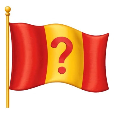 A Flag with a question mark on it, have no pole just a flag sticker