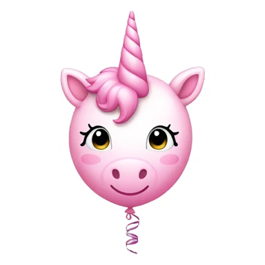Light pink unicorn balloon  sticker