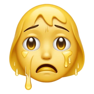 Confused emoji crying sticker