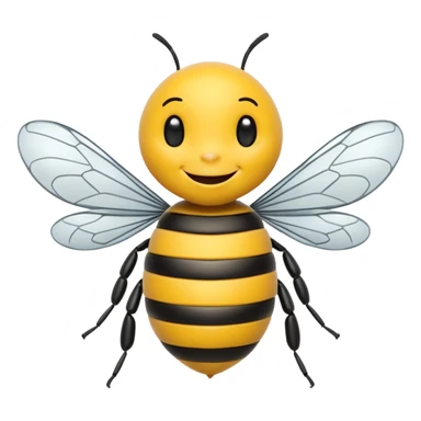 minimalistic bee, flat, 2d sticker