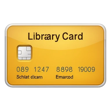 Library card
 sticker