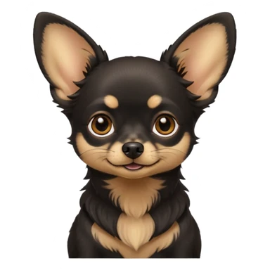 Light black chihuahua sticker
