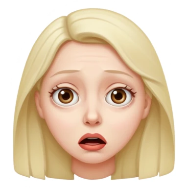 Scared woman sticker