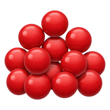 pile of red balls, minimal, simple, clear sticker