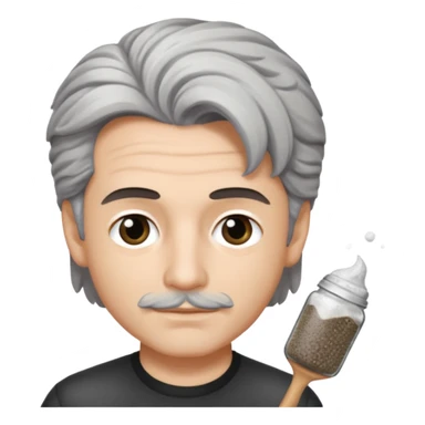 Michael Yanni with salt n pepper hair sticker