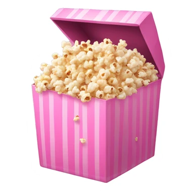 Pink box with popcorn  sticker