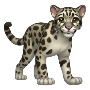 Clouded Leopard Full Body sticker