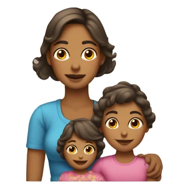 Mamá papá y dos hijas sticker