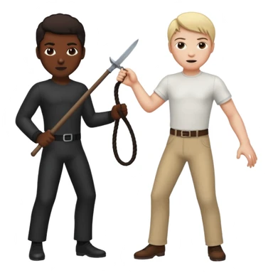 White person whipping a black slave sticker