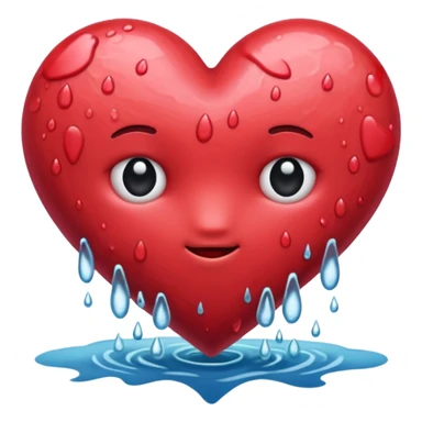 The heart beating in the river sticker