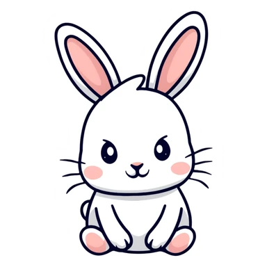 cartoon bunny rabbit sticker