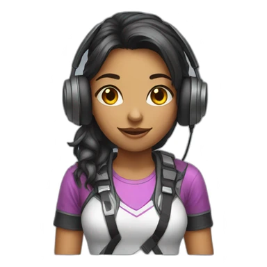 girl gamer sticker