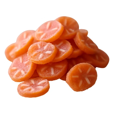 Isolate the sour candy on a transparent background, removing all background elements. sticker