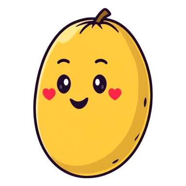 Heart-shaped potato resembling a mashup of the potato and heart emoji — 🥔 + ❤️. sticker