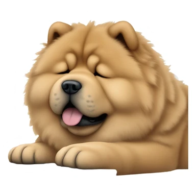 chow chow sleeping on computer keyboard sticker