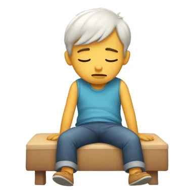 a sleepy boy sticker