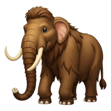 cartoon mammoth with large tusks sticker