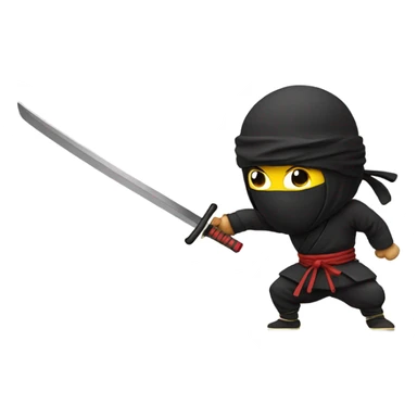 Ninja with a sword sticker