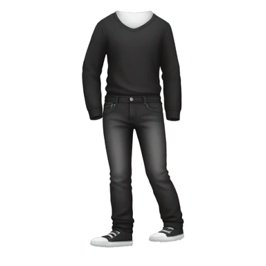 Black jeans with a white tint sticker