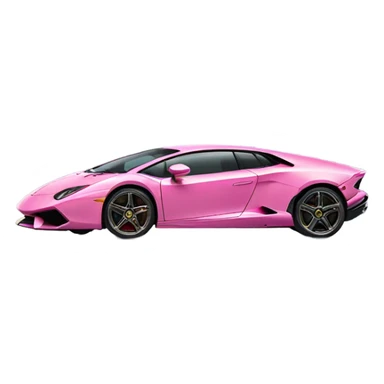 Pink car with lambo sign sticker