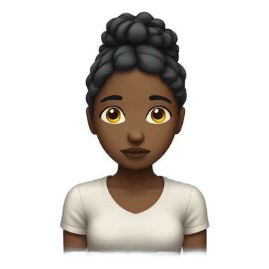 Sad black girl sticker