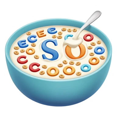milk with letter cereals inside spelling SEO sticker