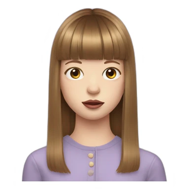 Mia Goth with bangs sticker