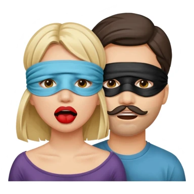Sexy girl being gagged by man sticker