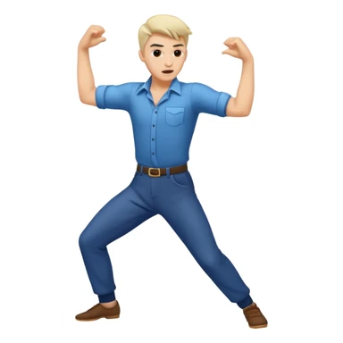 A man dancing aggressively  sticker