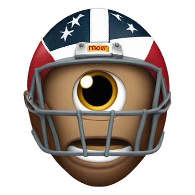 Football with eyes sticker