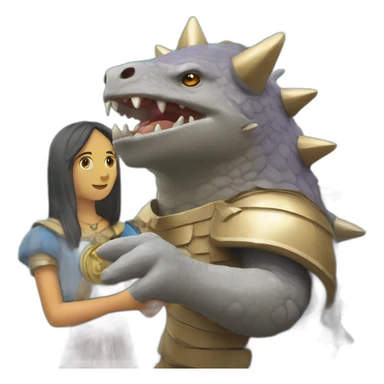 Tarasque and  saint martha sticker