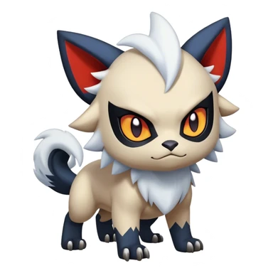 Edgy Cool Kawaii Litten-Absol-Pokémon Full Body sticker