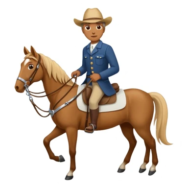 person with a horse on the end of a long lead sticker