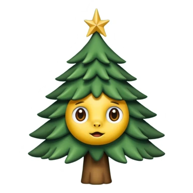sapin avec yeux de biche sticker