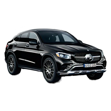 black Mercedes GLC coupe sticker