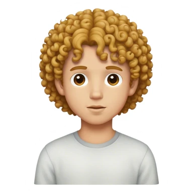 Boy have curly hair  sticker